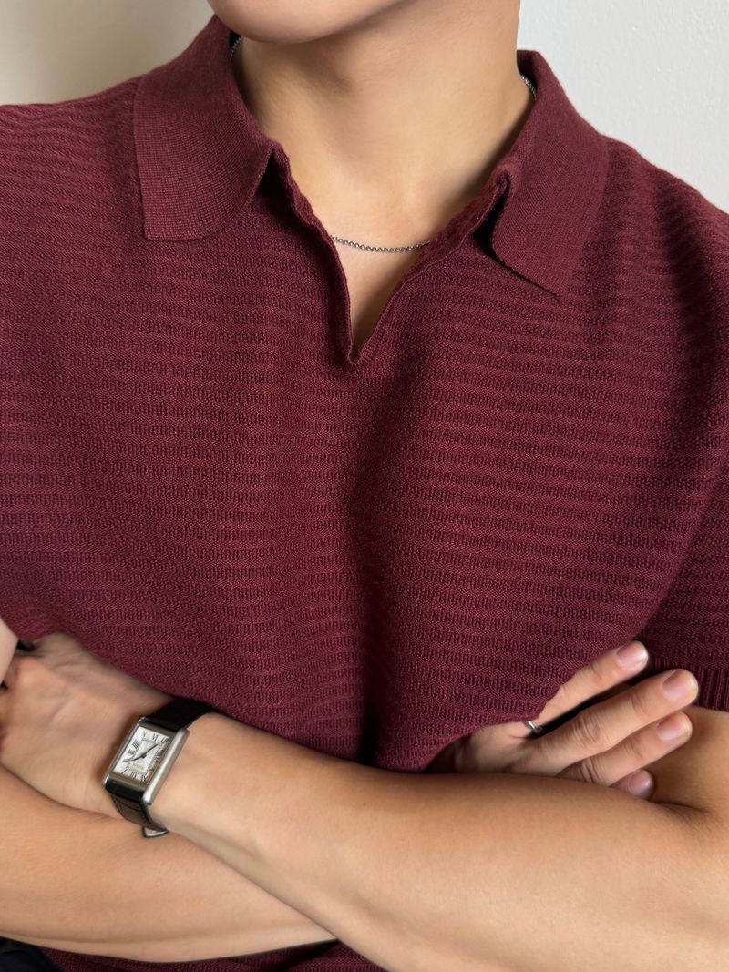 Road collar knit