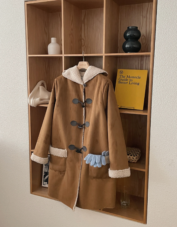 Camel Boa Hood Duffle Mustang Coat