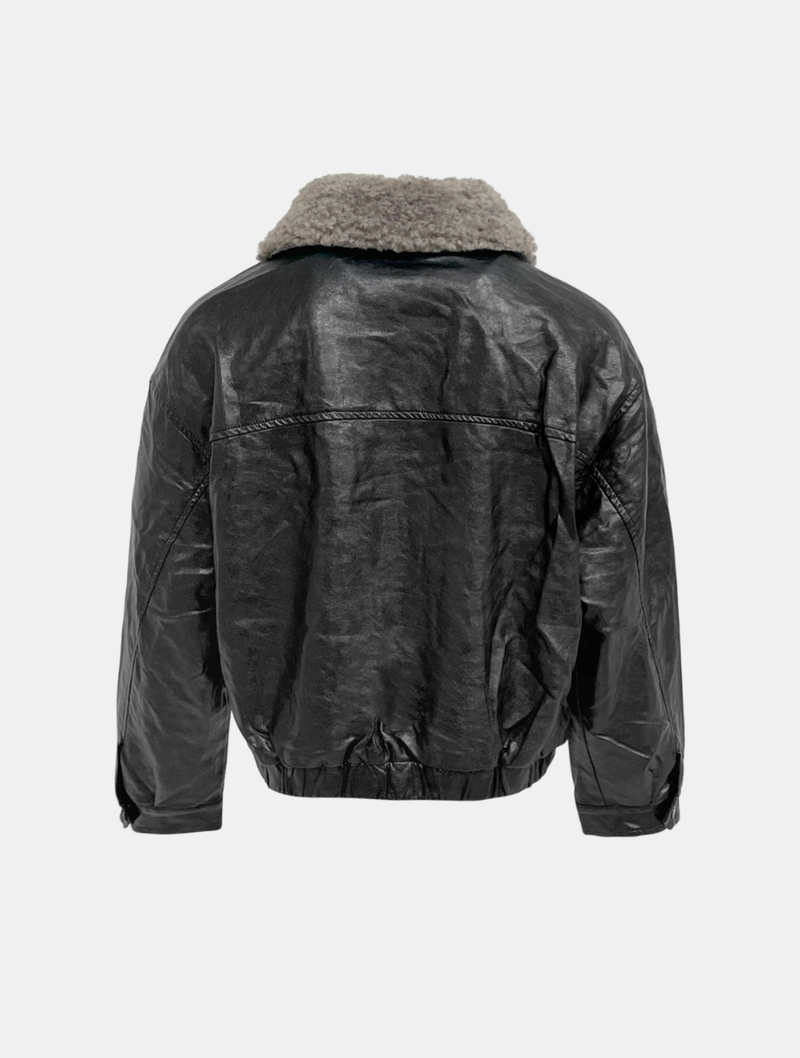 Chic Duffle Faux Leather Jumper