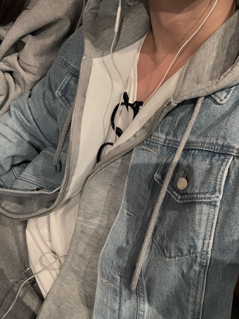 Look Deryx Vintage Flap Pocket Oversized Denim Jacket