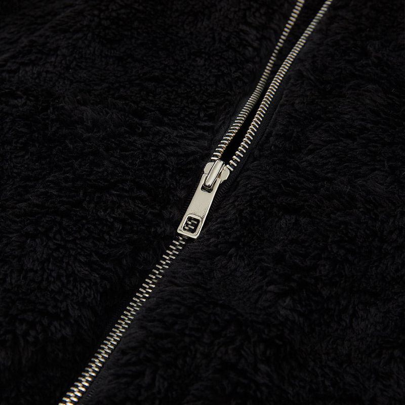 Zero Bear Crop zip-up [BLACK]