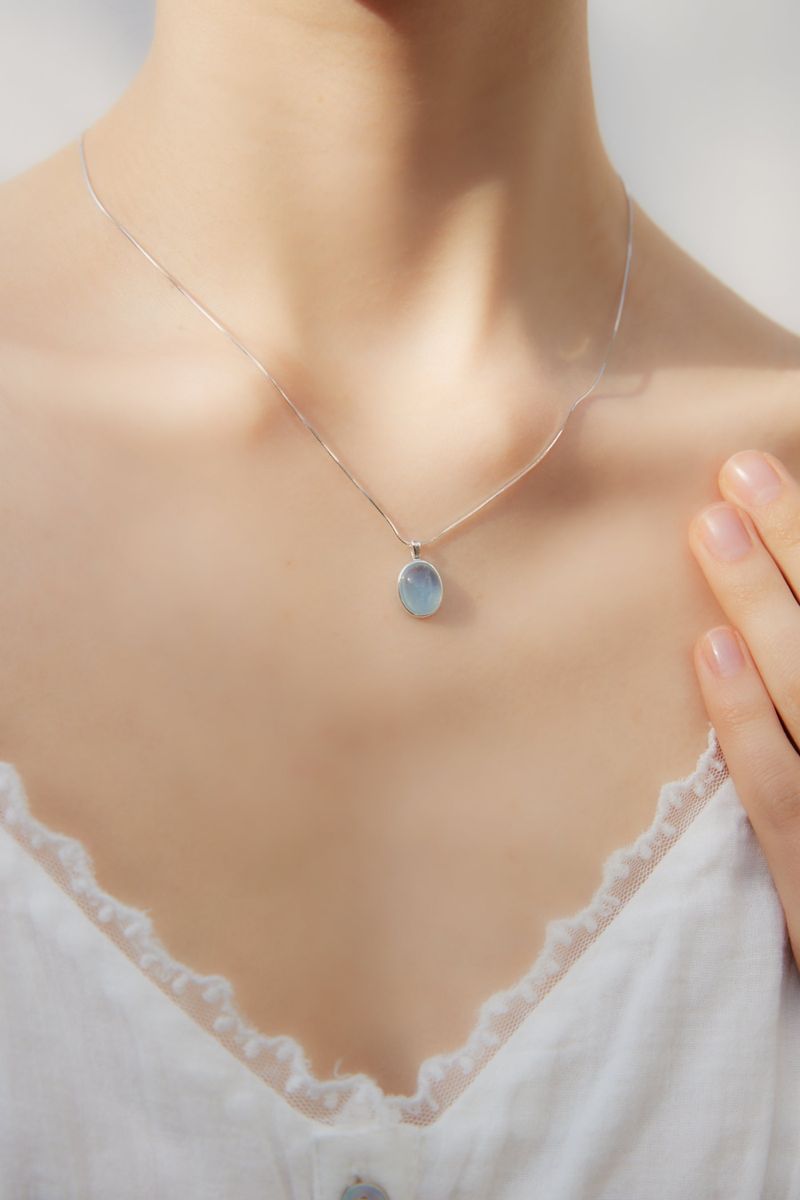 Silver925 Aqua Blue Necklace