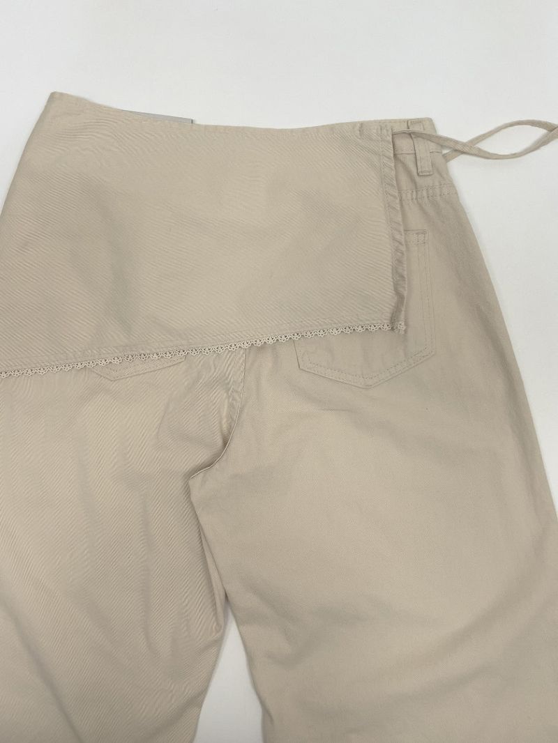 Lace Wrap Balloon Fit Wide Pants