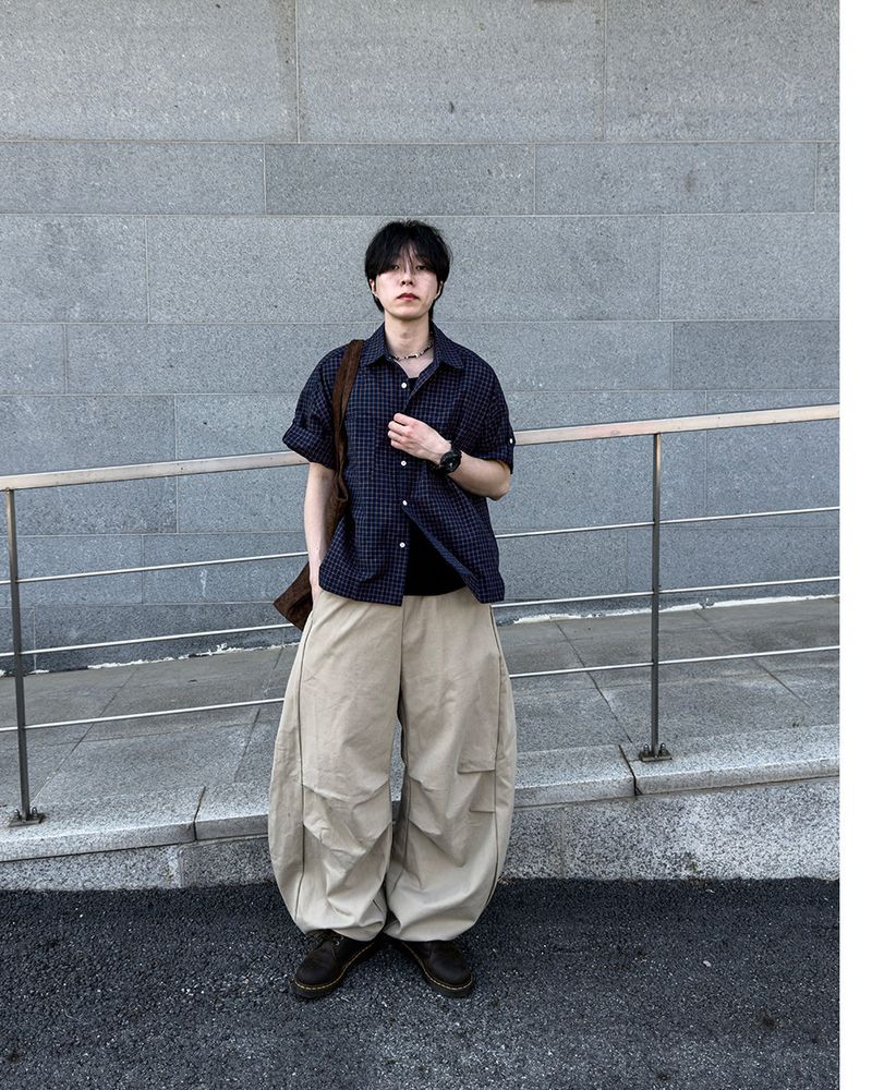 Mirel Check Roll-Up Half Shirt