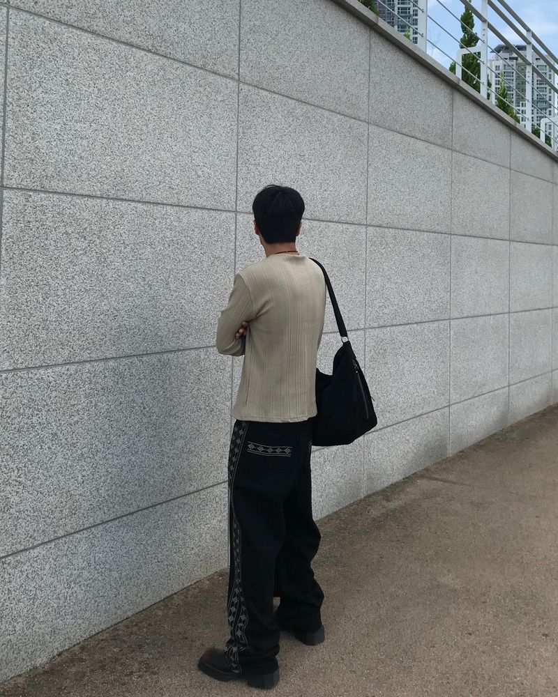 Corduroy Slim Henly Neck Long Sleeve