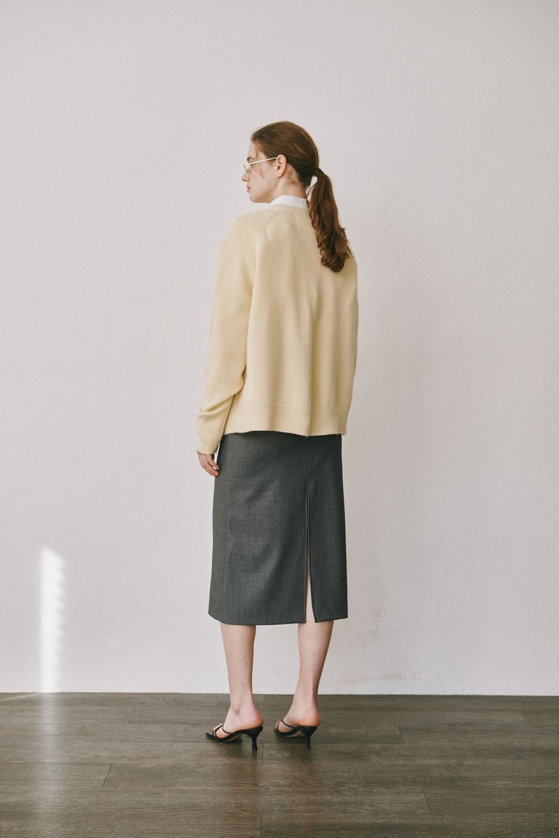 Loose cardigan (Yellow)