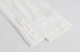 White V-neck Frill Style Long-Sleeved Shirt