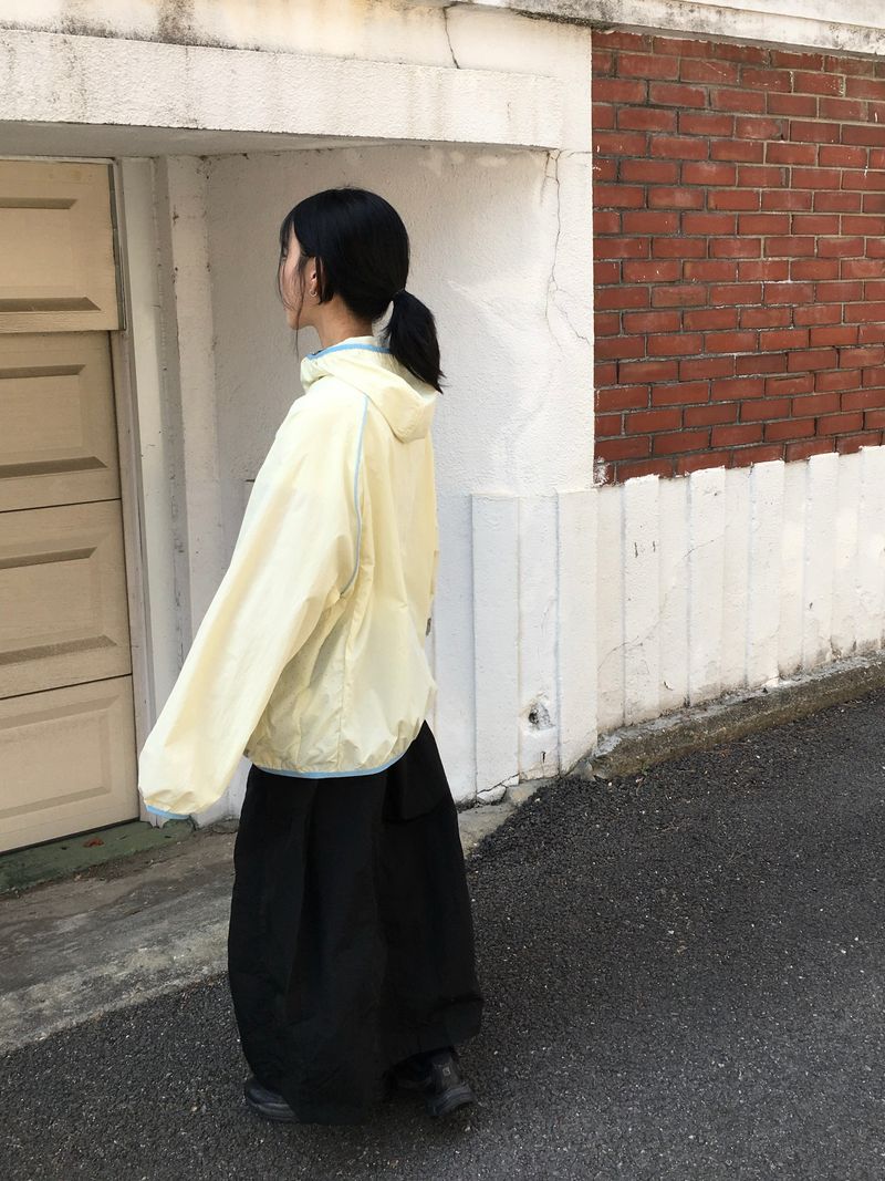 Windy Nylon Banding Long Skirt (3c)