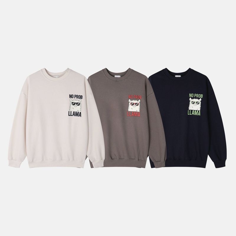 Couple Lama Character Sweatshirt 3COLOR