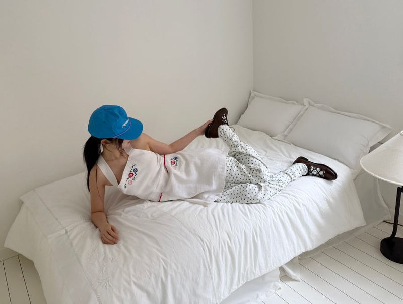 ♡MADE♡ floral leg warmer pants