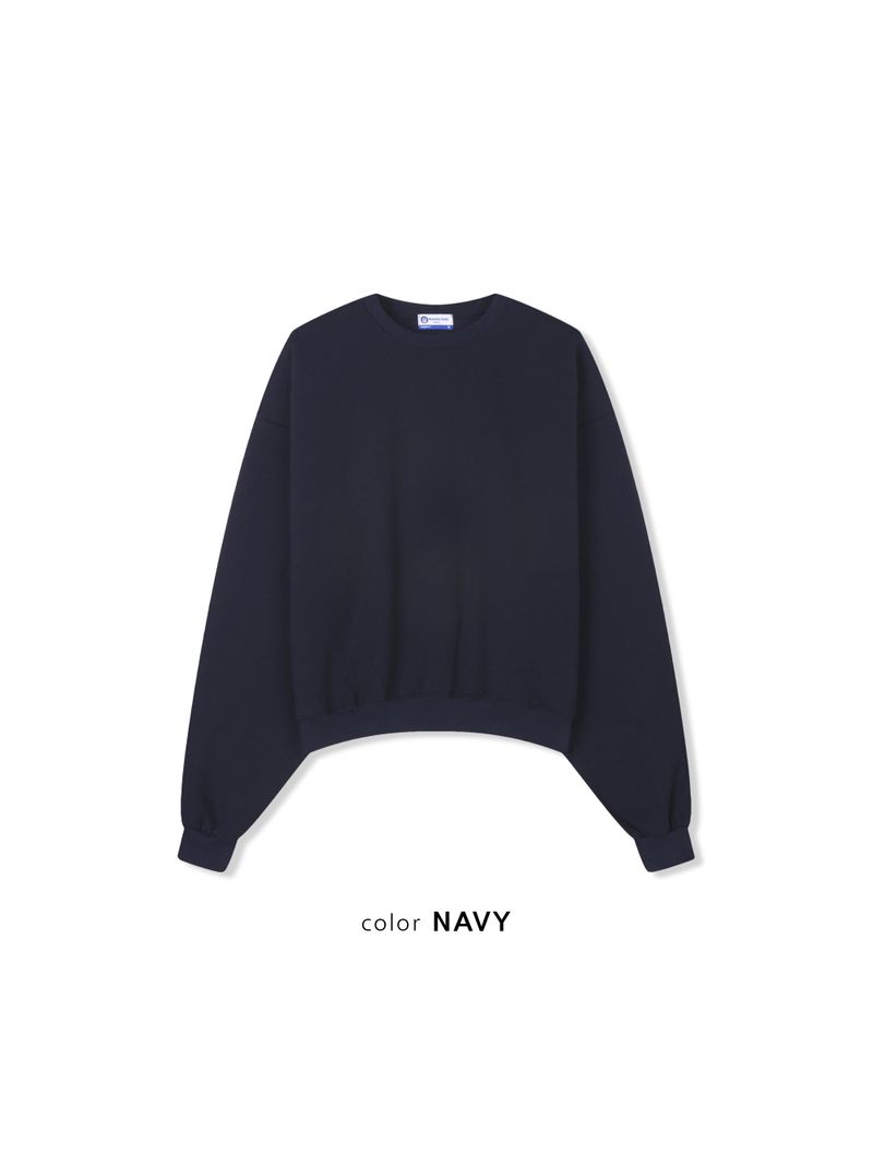 セミクロップド無地スウェット（5色展開）