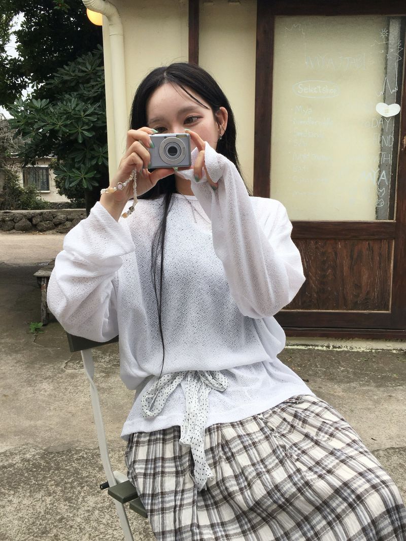 Maple Check Banded Shirred Skirt (3c)