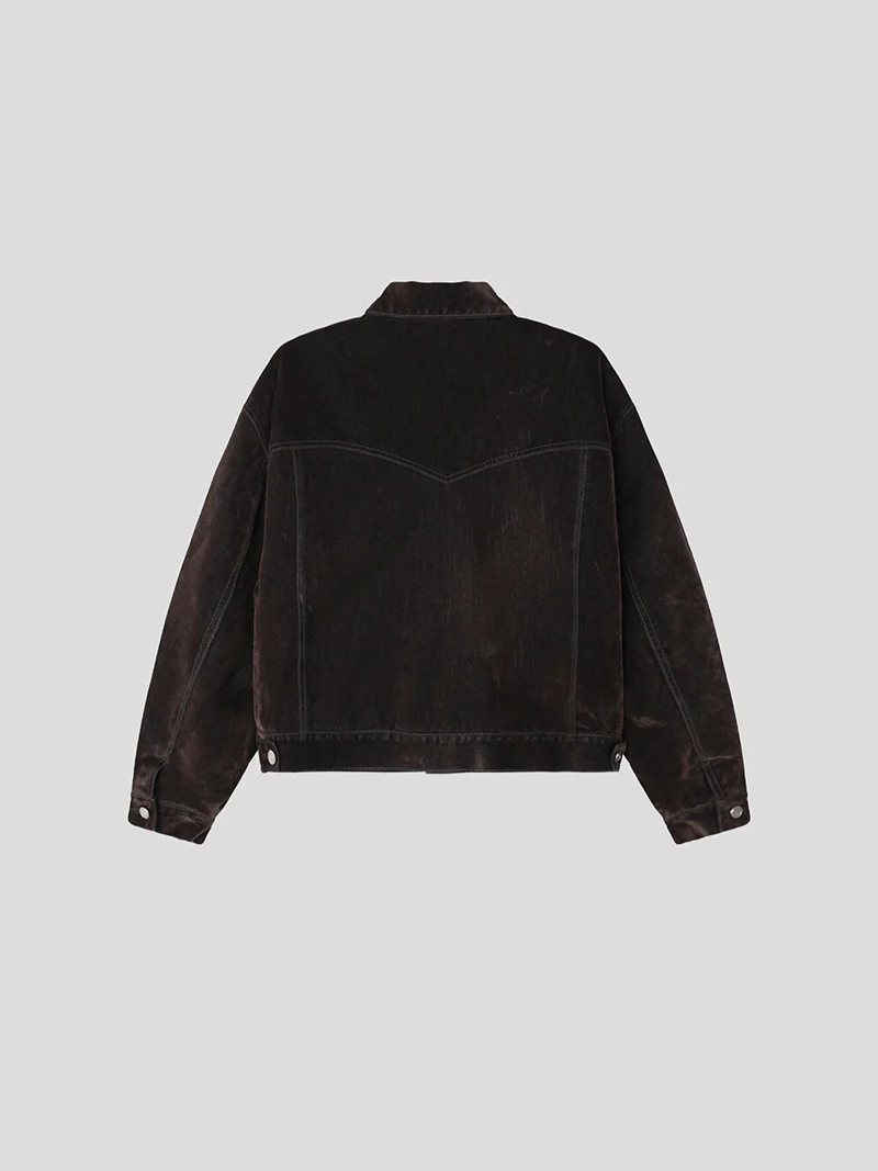 [SET UP가능] Velvet denim western jacket(2color)