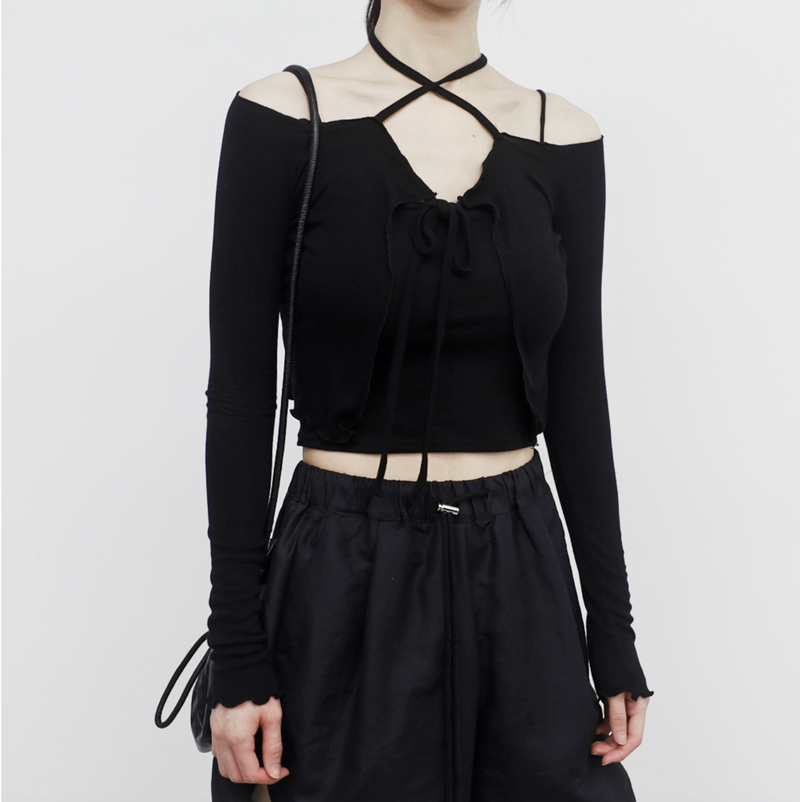 NONCODE（ノンコード）の「Deon off-shoulder string cardigan（Tops）」