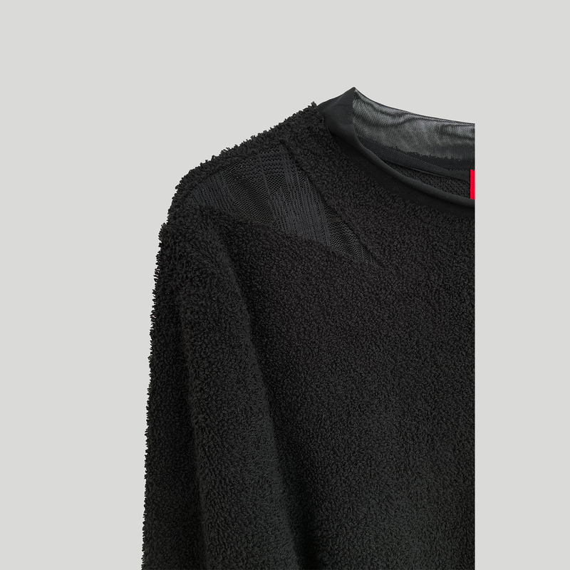 CHECK COMBI TERRY TOP