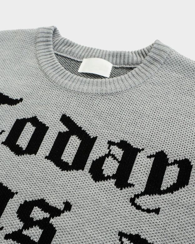 Lettering oversize heavy knit