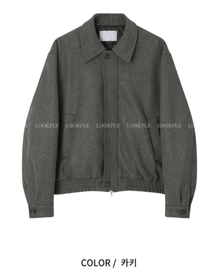 Harrington Overfit Wool Collar Jacket