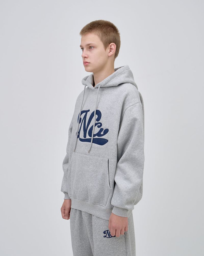 UNDERLINE LOGO HOODIE - GRAY