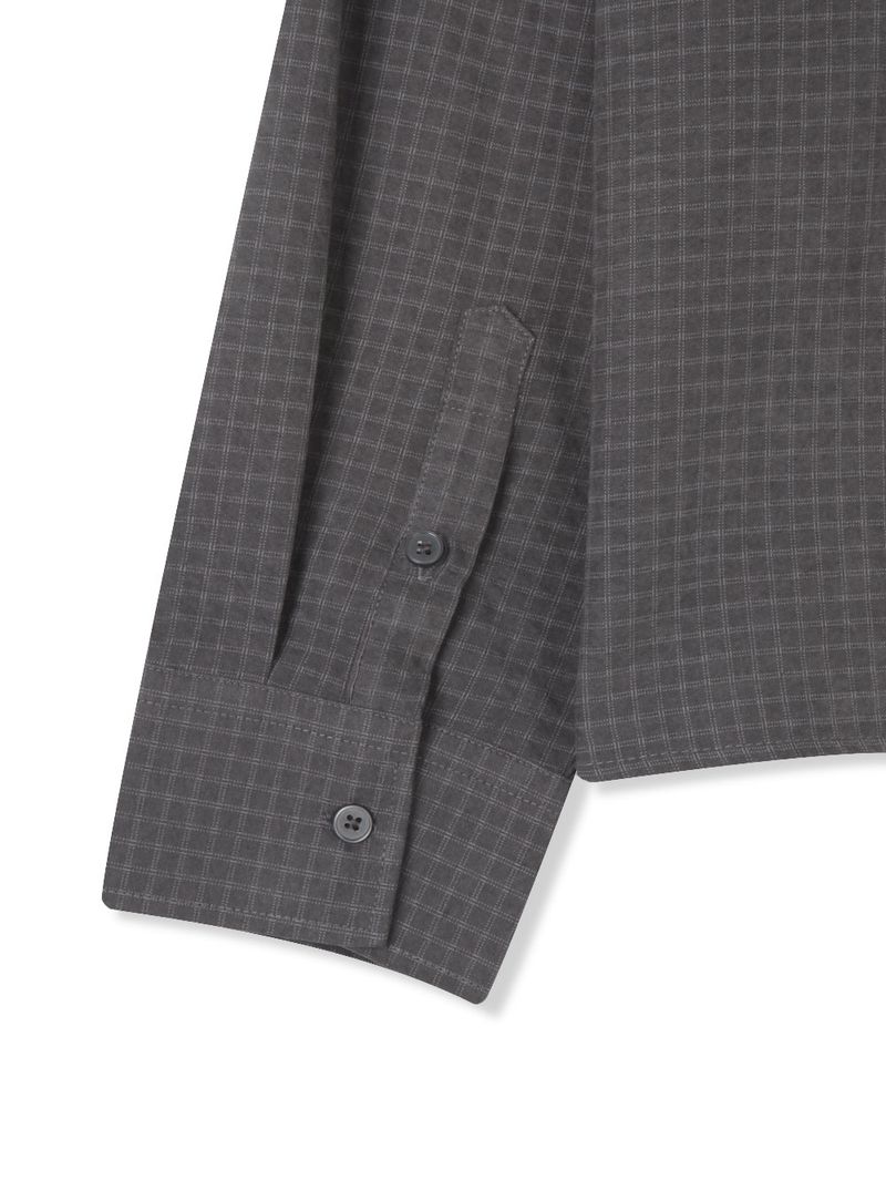 Edge Winter Cropped Check Shirt (2 Colors)