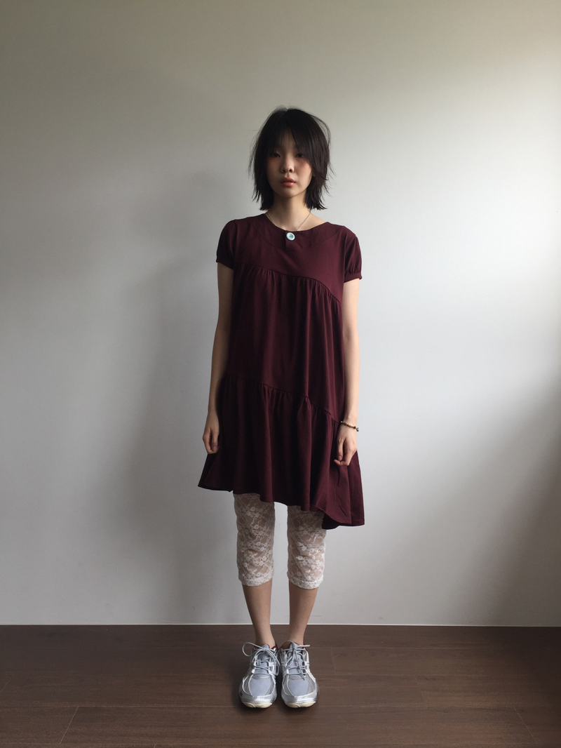 クロス ボタン ドレス (2color) 