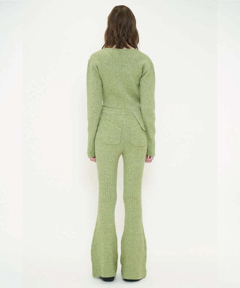 COLOR KNIT FLARE PANTS