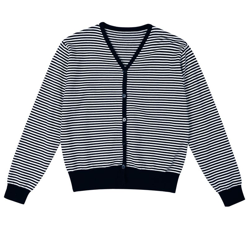 スモールストライプカーディガン / SMALL STRIPE CARDIGAN_NAVY