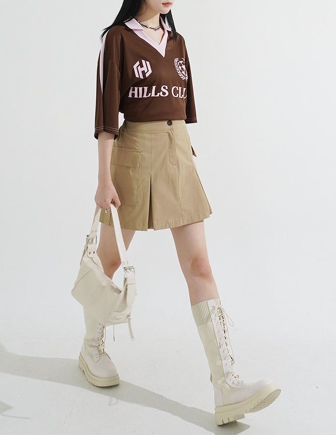 Camilla Pin Tuck Cargo Bending Skirt