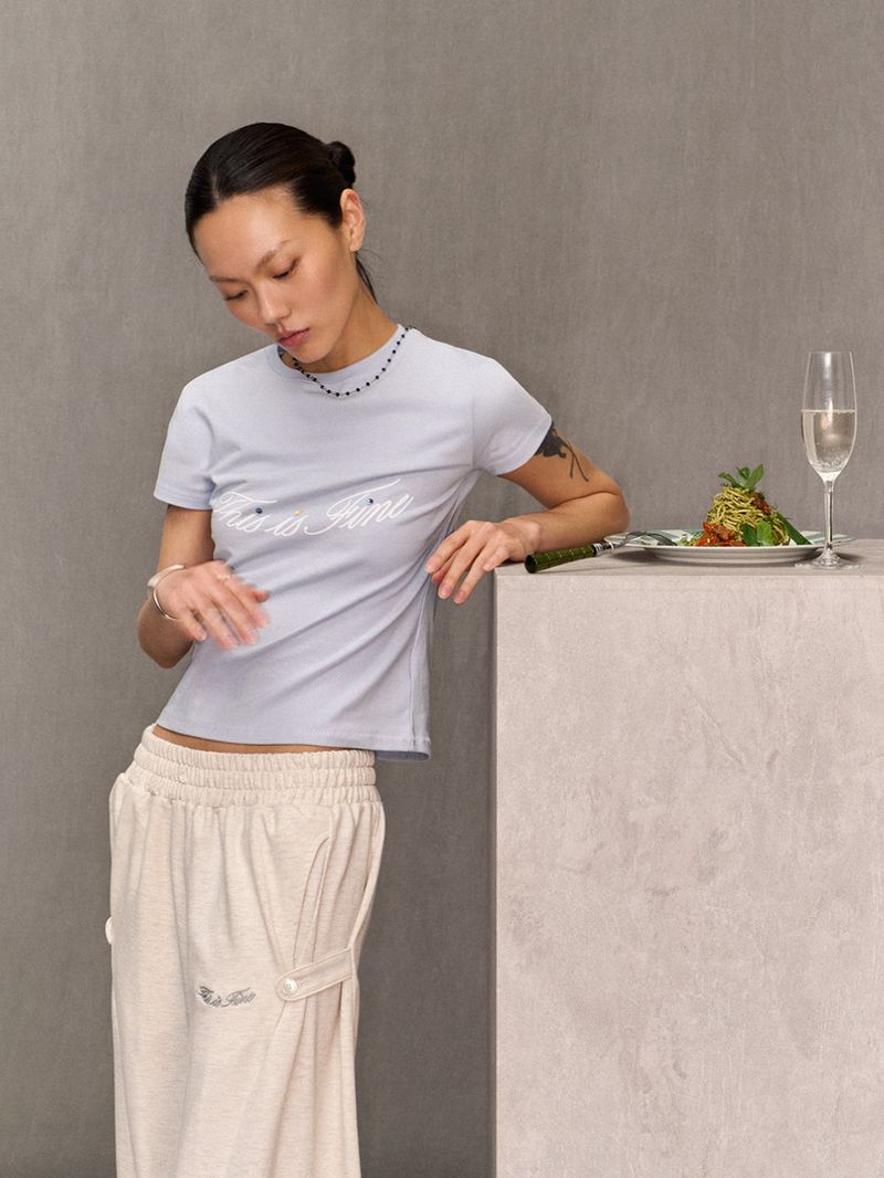 Cropped Signature Tee