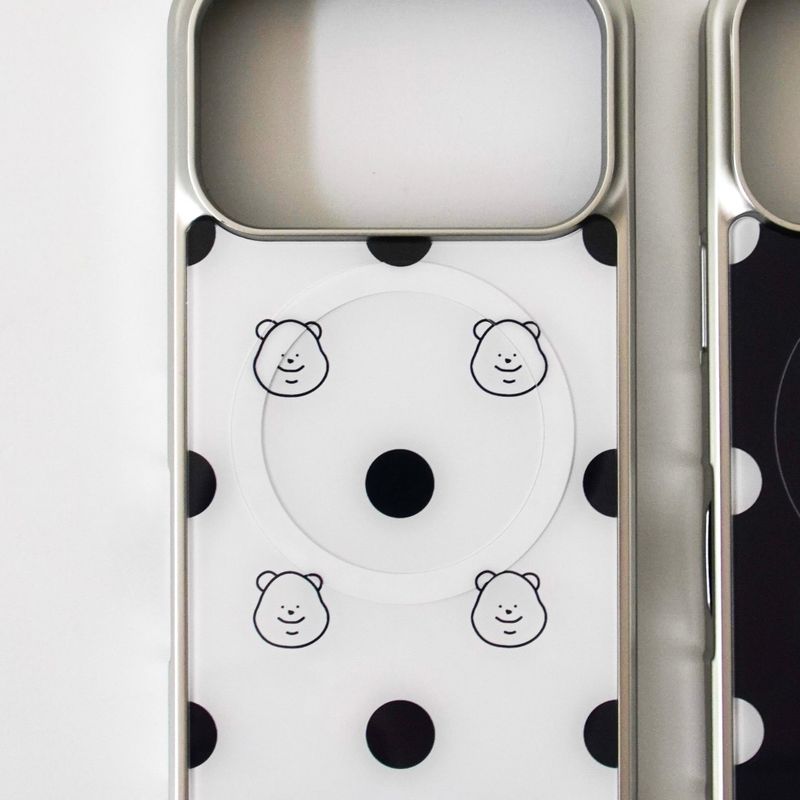 TUTEOGI ‘TUDOT’ Magnet Ring white case (silver frame)