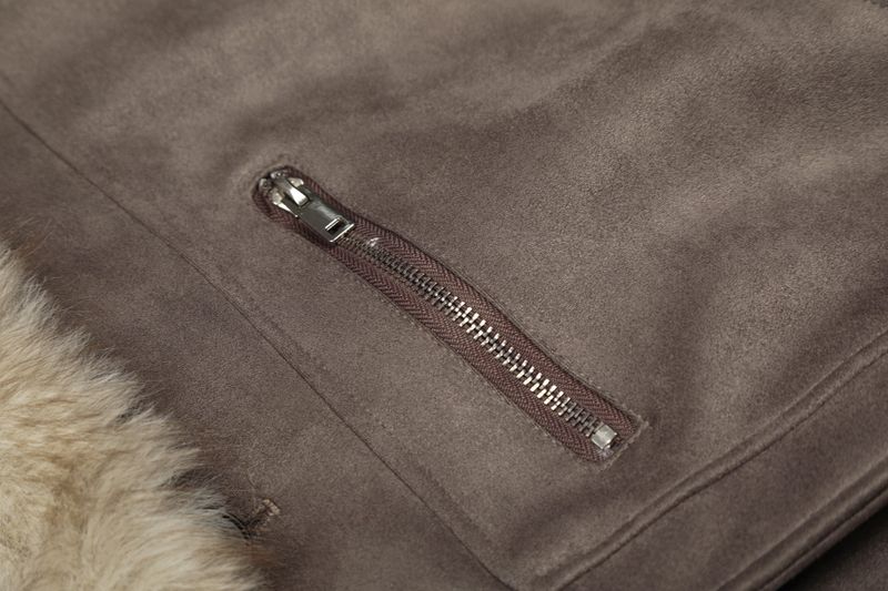 Bram Fur Trim Suede Jumper