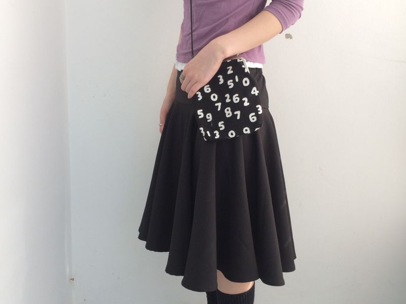 A-line rose flare skirt