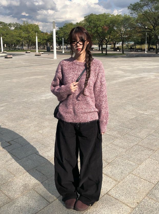 Earls Bokashi Round Thick Loose Fit Knit