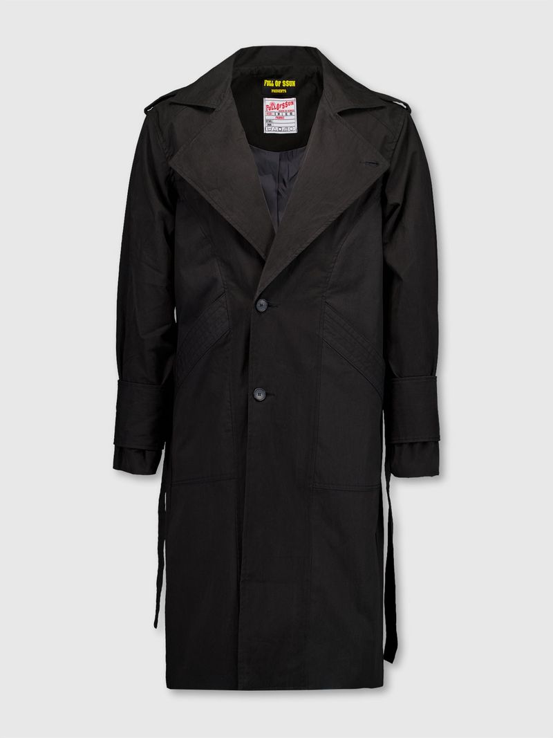 Curved Trench coat (Black)
