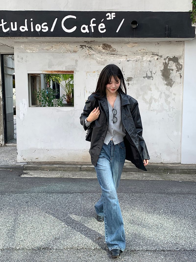 [MADE] Blending leather jacket