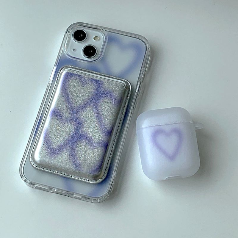 Blue - Blur Pattern Magsafe Phone Case Card Pocket Set