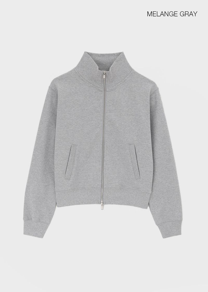 [B-BASIC] Mid-Sweat High-Neck Zip-Up