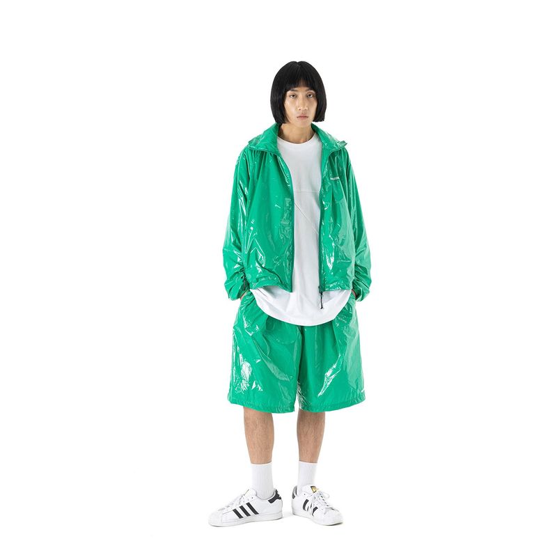 C LOGO ONE TUCK SATIN WIDE SHORT PANTS