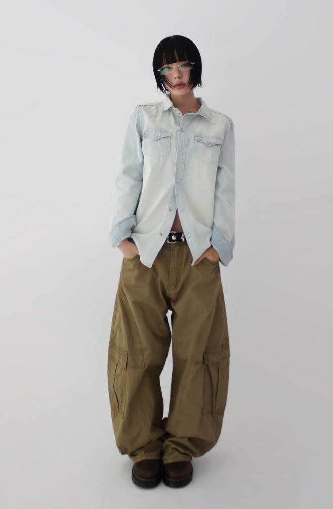 CURVE LINE CARGO PANTS