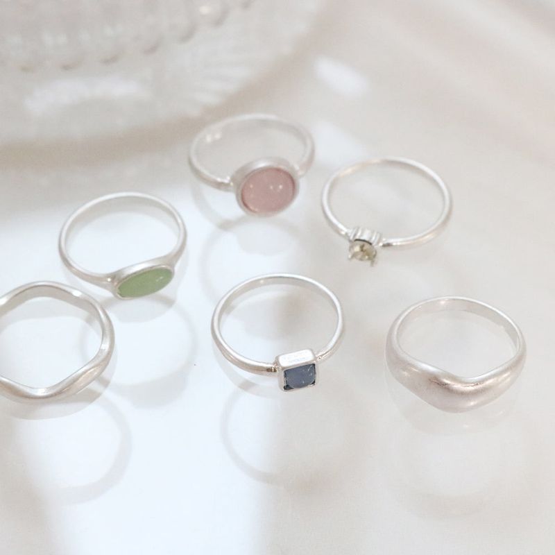 Vivid Moody Ring Set - 6 Set