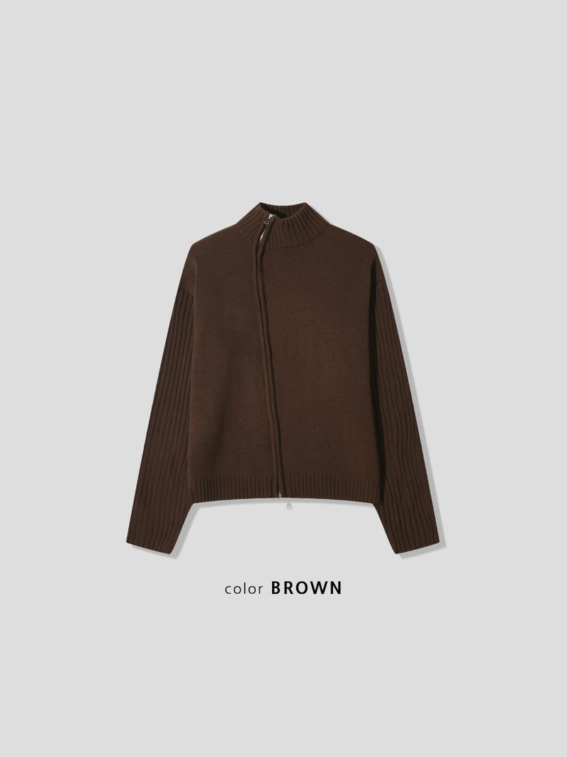 Legacy Diagonal Knit Zip-Up 4C