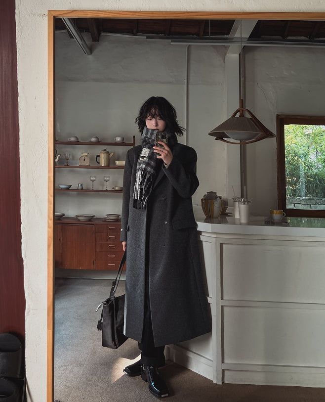 Melton Maxi Wool Overcoat
