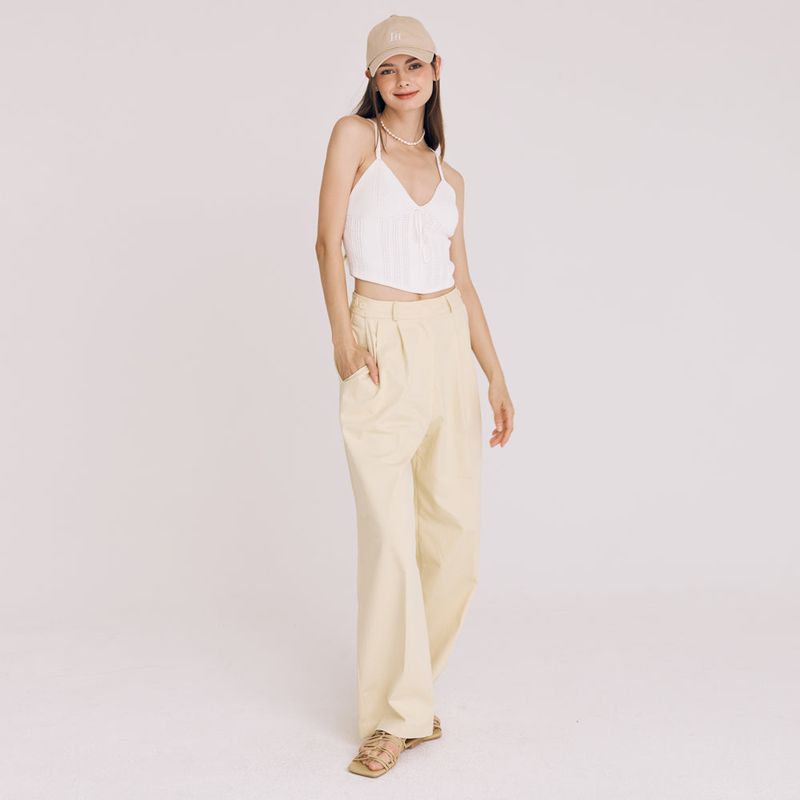 FREIHEIT(フライハイト)の「TWOTUCK COTTON WIDE PANTS (YELLOW)(Pants)」