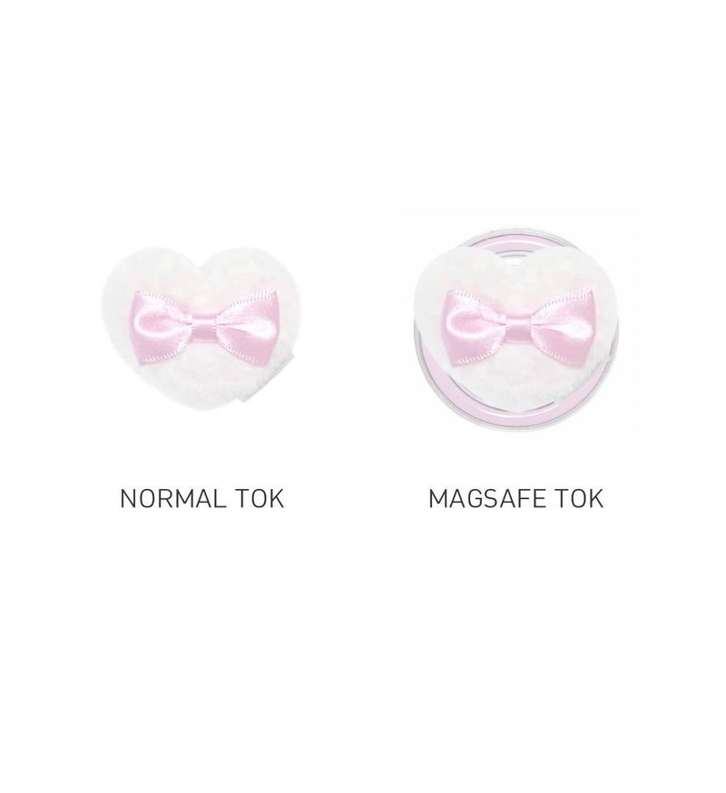 heart puff phone grip - normal