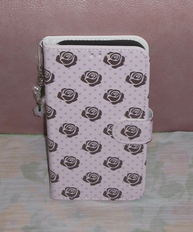 Youth Spirit（ユース スピリット）の「Rose Rose Dot Pink Brown Vintage Diary Leather Card wallet Phone Case（Smartphone Accessories）」