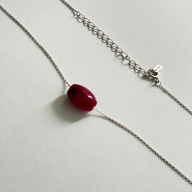 [925silver] Jelly bean necklace