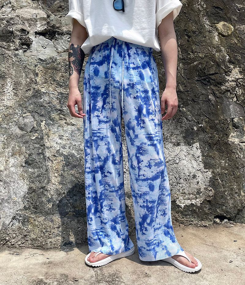 [Made] Printed Pleats Pants (2 colors)
