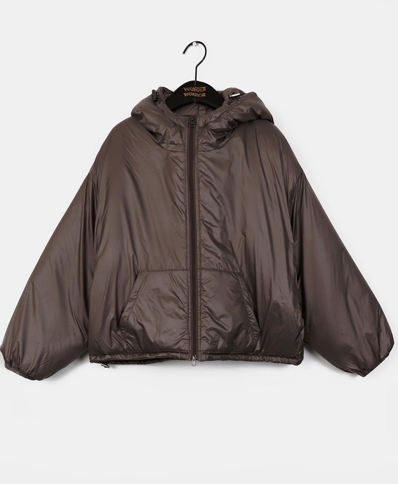 Linec Glossy Short Hooded Padded Jacket