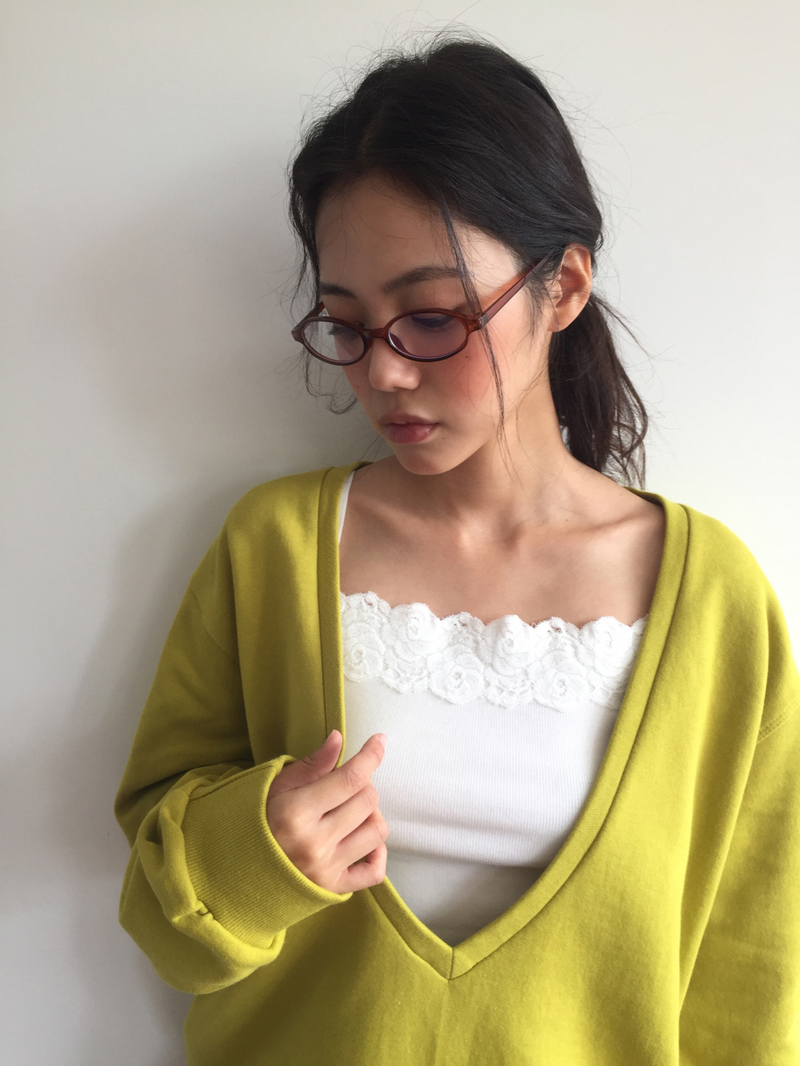 Lancol Deep V-Neck Sweatshirt (3color)