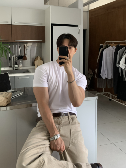 LOOKPLE（ルックプル）の「Hidden Air Mesh Muscle Fit Short Sleeve Ties（Tops）」