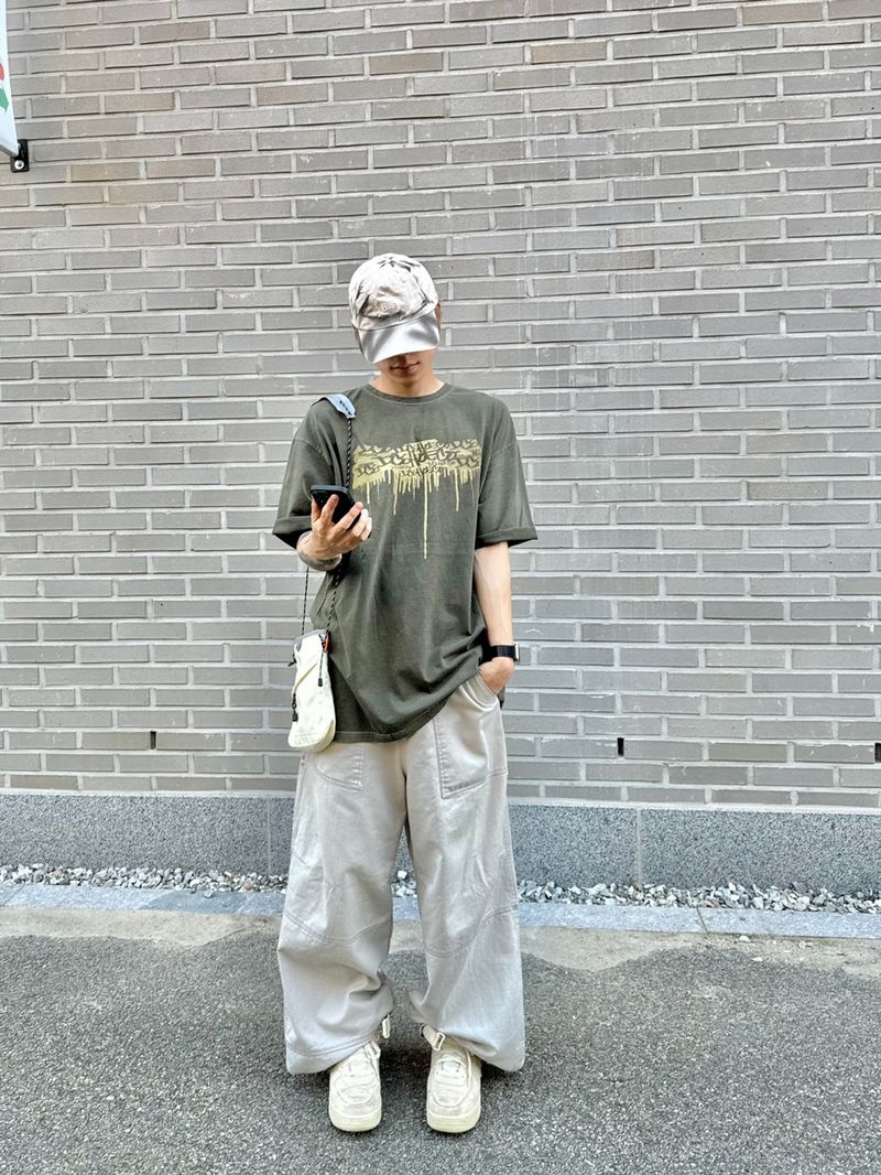 Stitch Dig Snap Wide Pants 2C